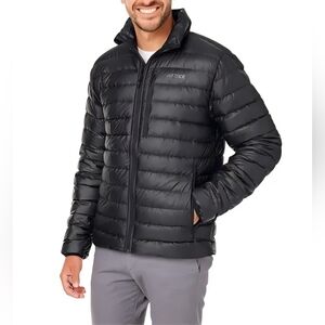 Marmot Mens Size Medium Grey Puffer Zipup Snow Winter Jacket Coat